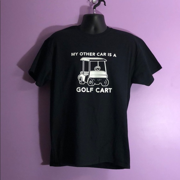 Boutique T-shirt My Other Car Is A Golf Cart - Picture 2 of 2